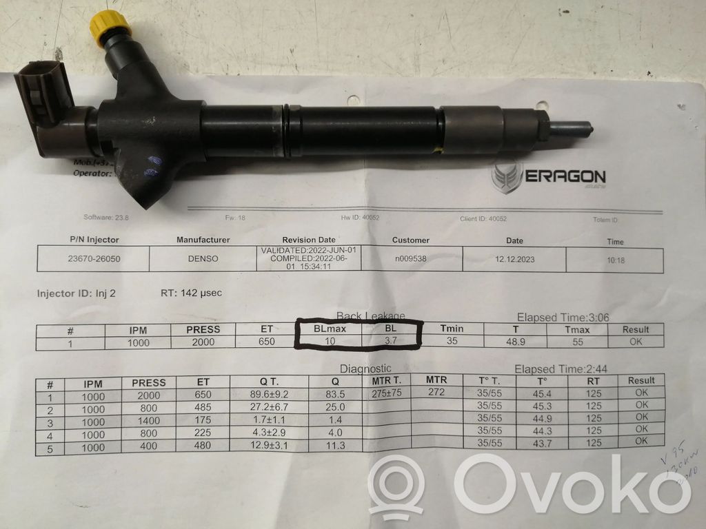 Toyota Verso Inyector de combustible 