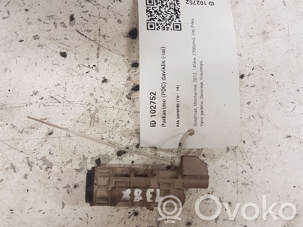 KIA Sorento Sensor de aparcamiento PDC 