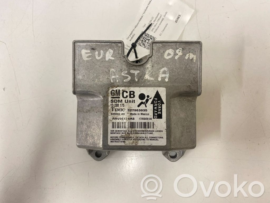 Opel Astra H Airbag control unit/module 
