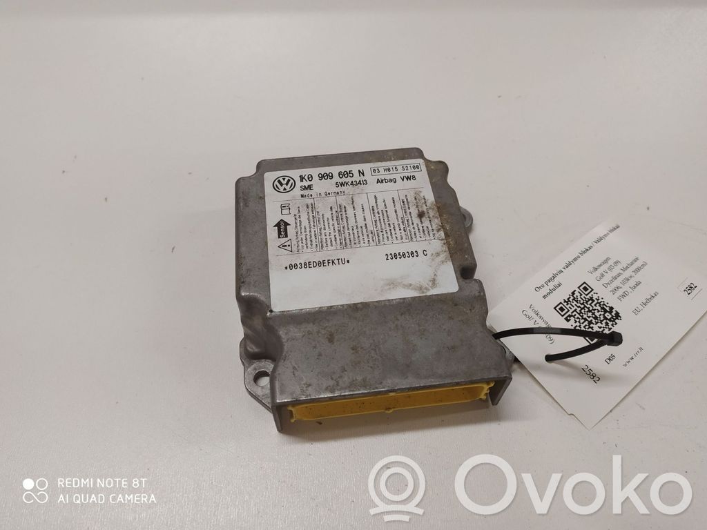 Volkswagen Golf V Airbag control unit/module 