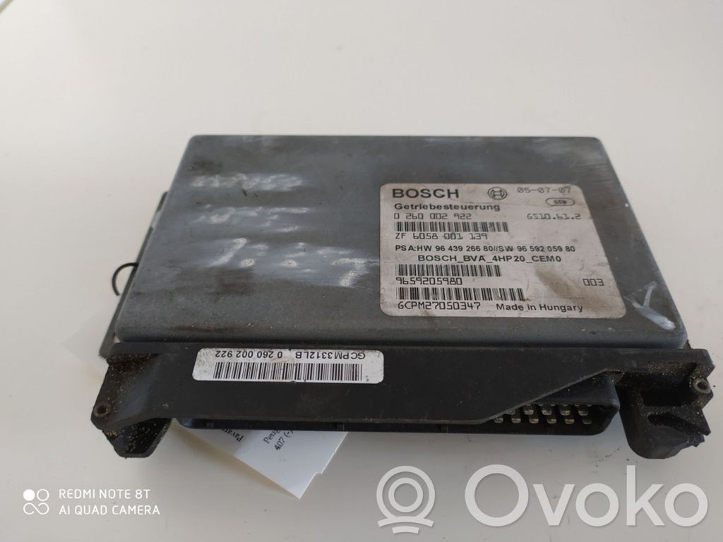 Peugeot 407 Gearbox control unit/module 