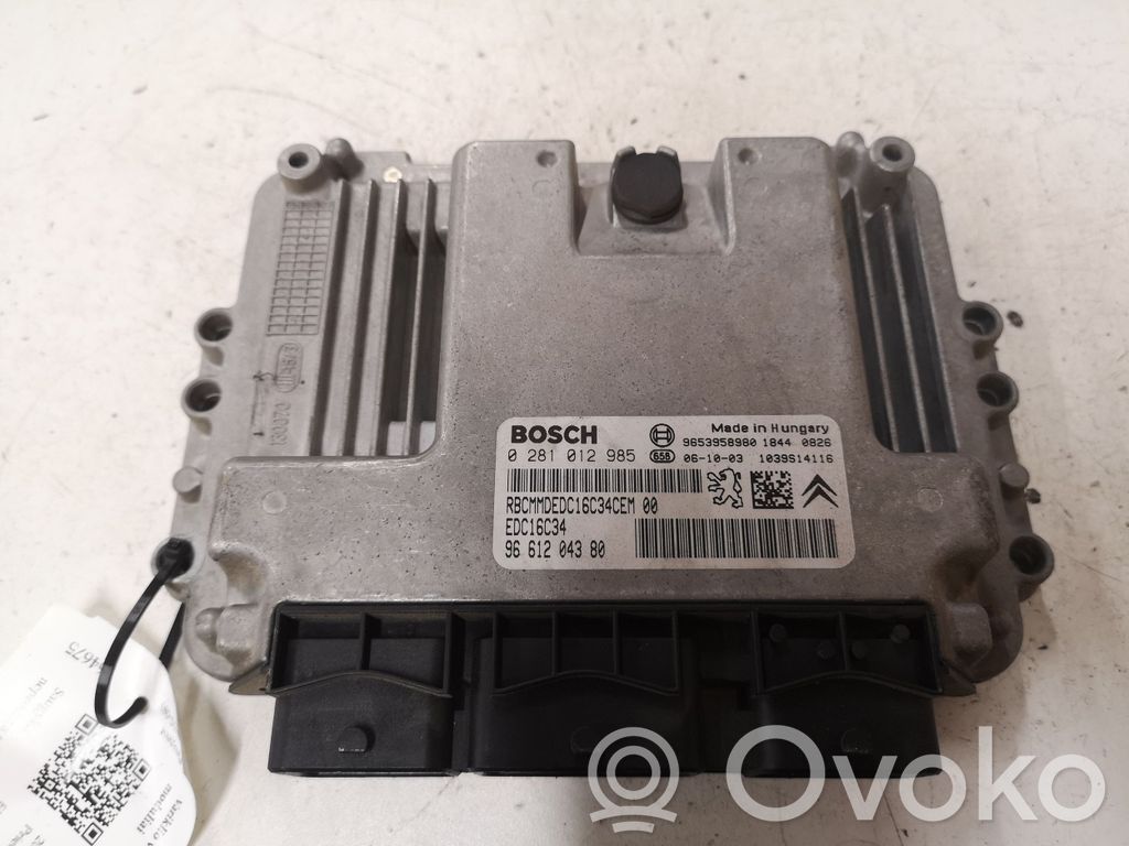 Peugeot 307 Engine control unit/module 