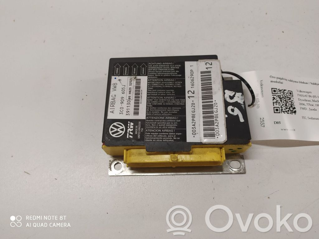 Volkswagen PASSAT B6 Sterownik / Moduł Airbag 