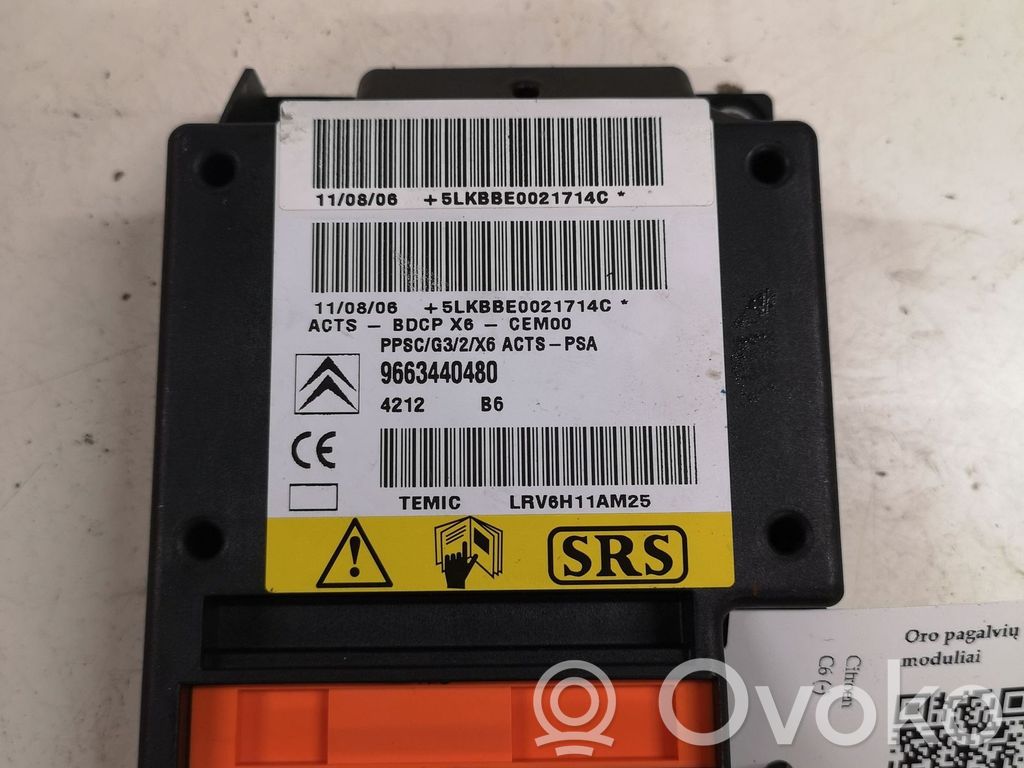 Citroen C6 Airbag control unit/module 