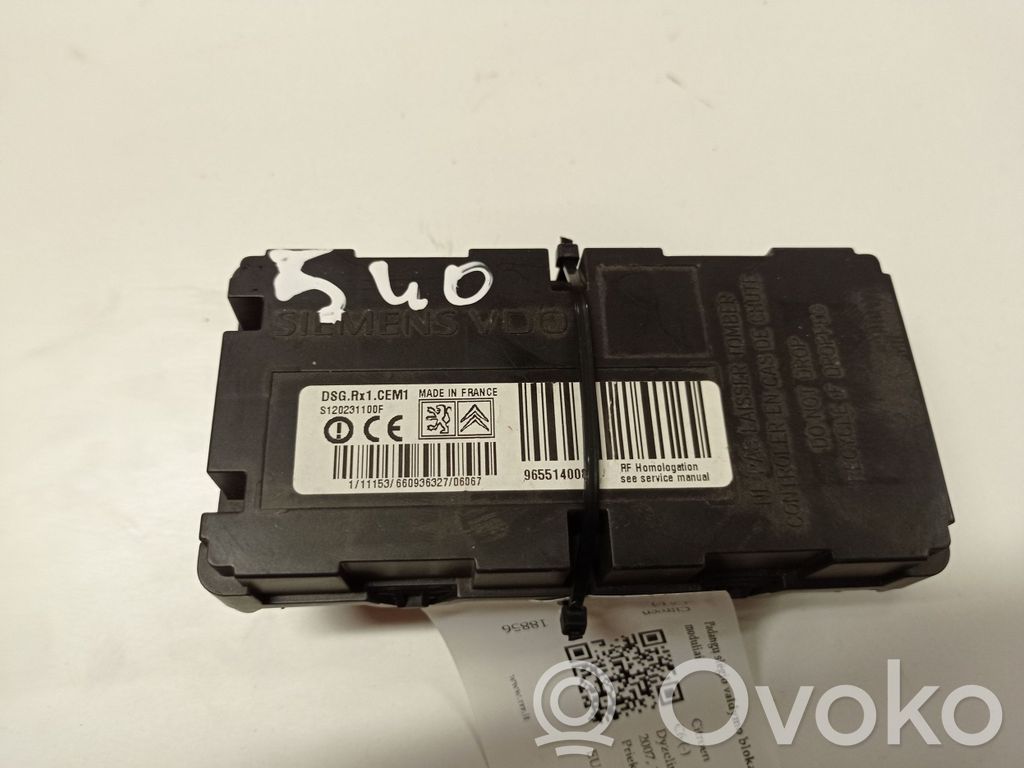Citroen C6 Tire pressure control unit 