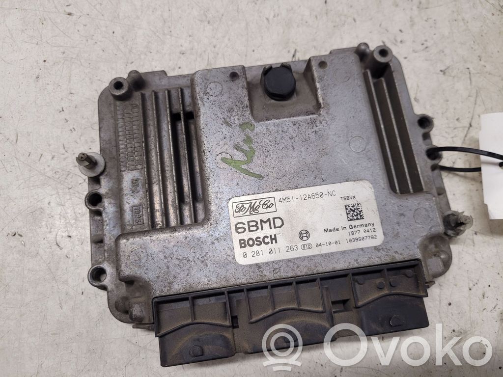 Engine control unit/module   4M5112A650NC,0281011263,6BMD