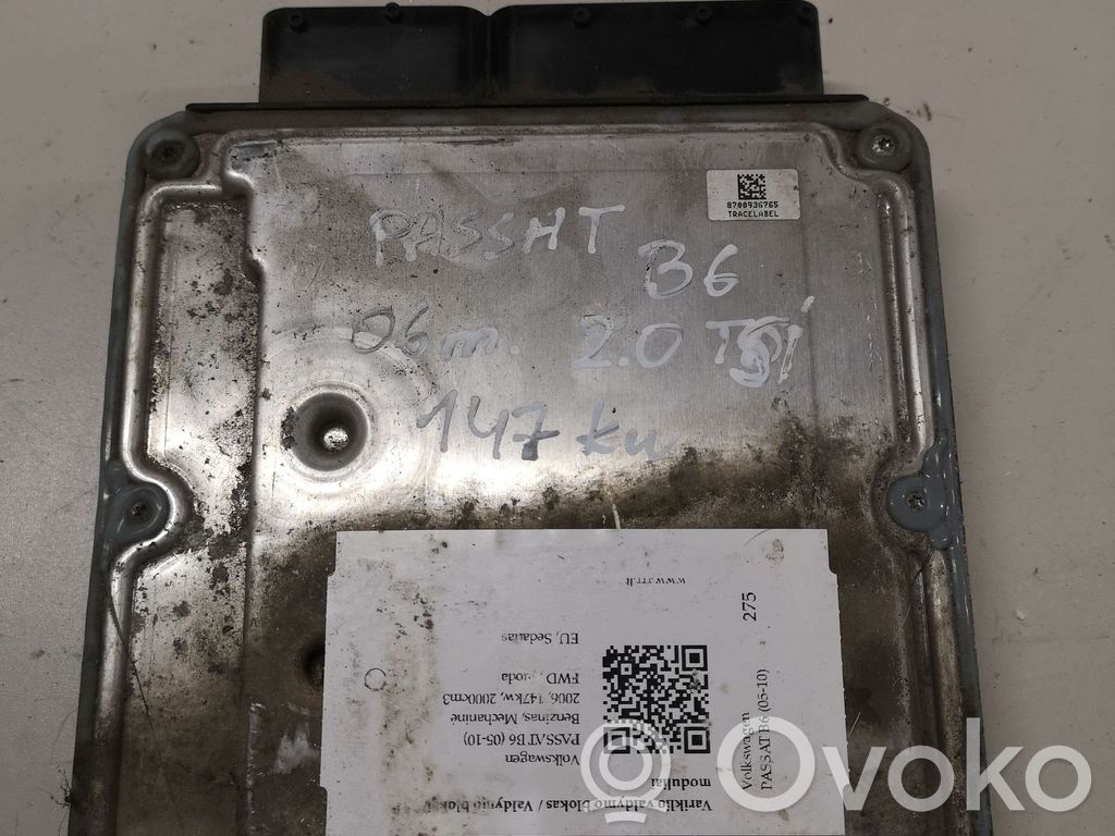 Volkswagen PASSAT B6 Engine control unit/module 