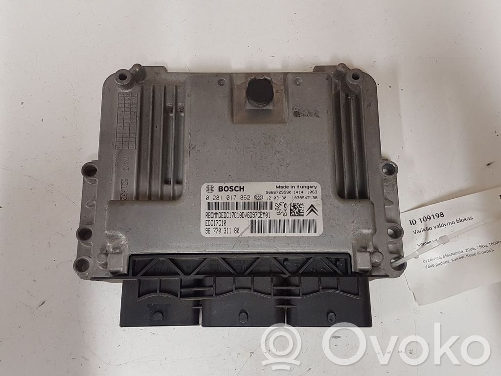 Citroen C4 I Engine control unit/module 