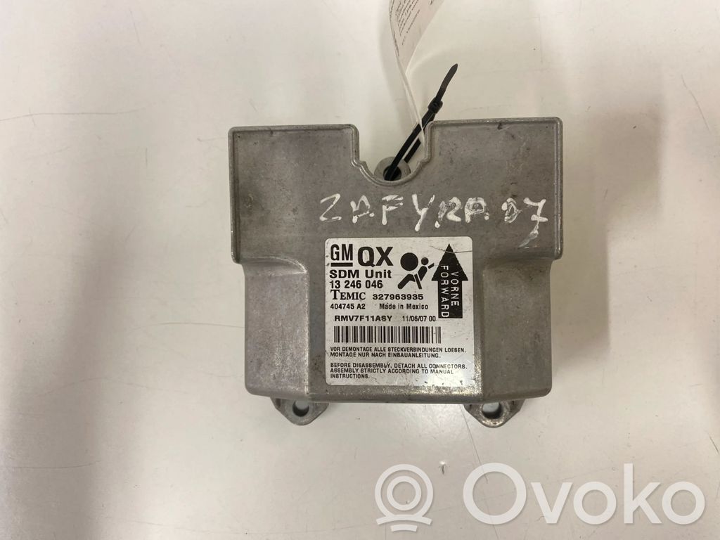 Opel Zafira B Airbag control unit/module 
