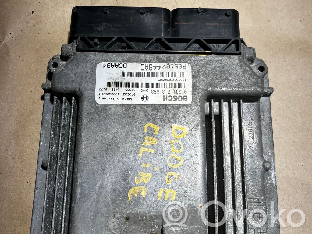 Engine control unit/module   P05187449AC,1039S22784,0281013693