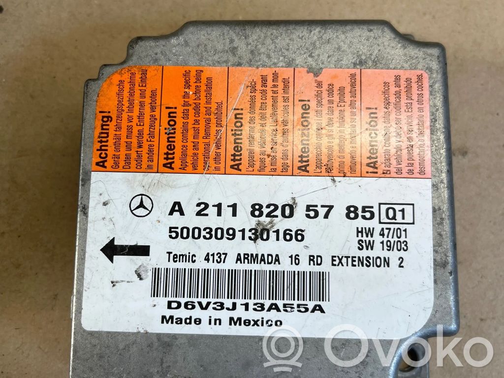 Mercedes-Benz E W211 Airbag control unit/module 