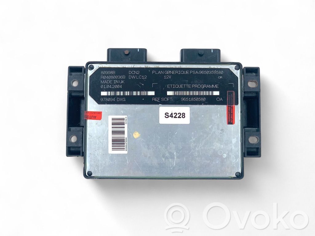 Peugeot Partner Engine control unit/module 