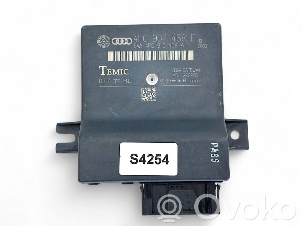Audi A6 S6 C6 4F Gateway control module 