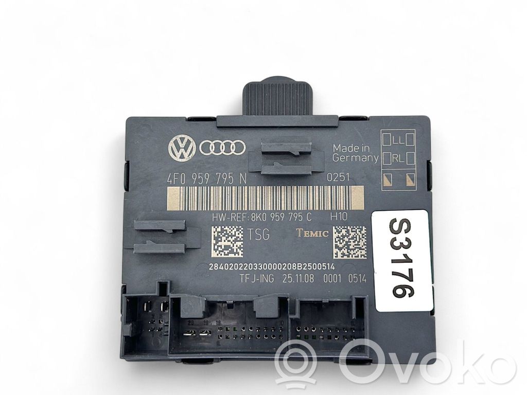 Audi A6 S6 C6 4F Unité de commande module de porte 