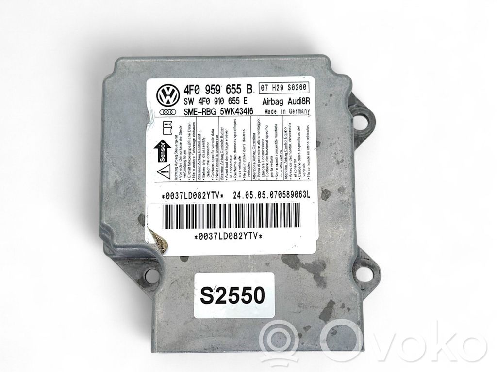 Centralina/modulo airbag   4F0959655B,5WK43416,4F0910655E