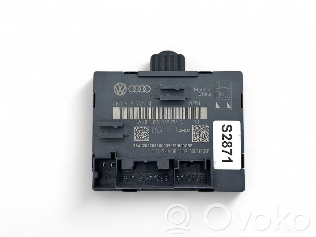 Audi A4 S4 B8 8K Unité de commande module de porte 