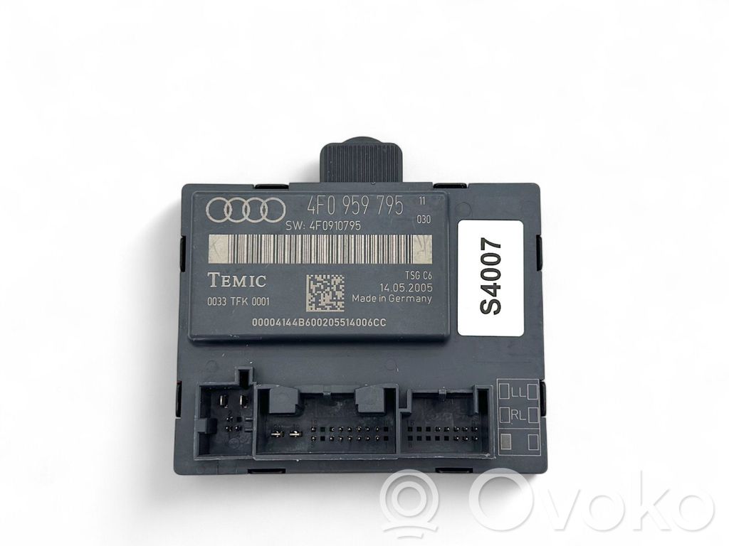 Audi A6 S6 C6 4F Door control unit/module 