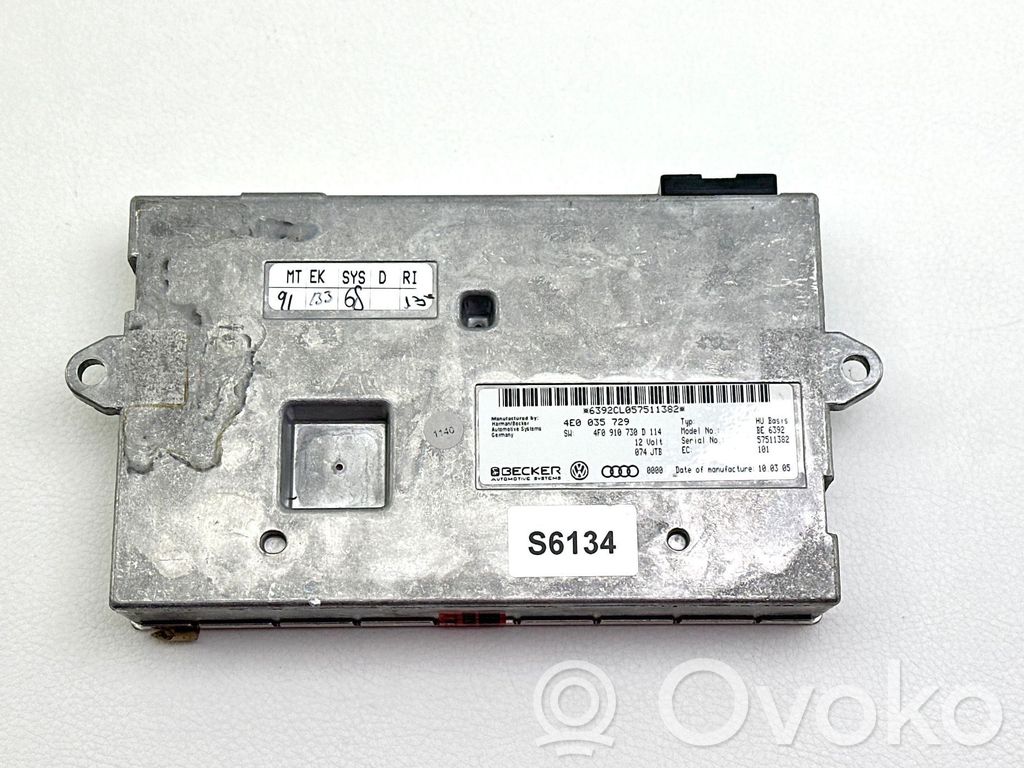 Audi A6 S6 C6 4F MMI control unit 
