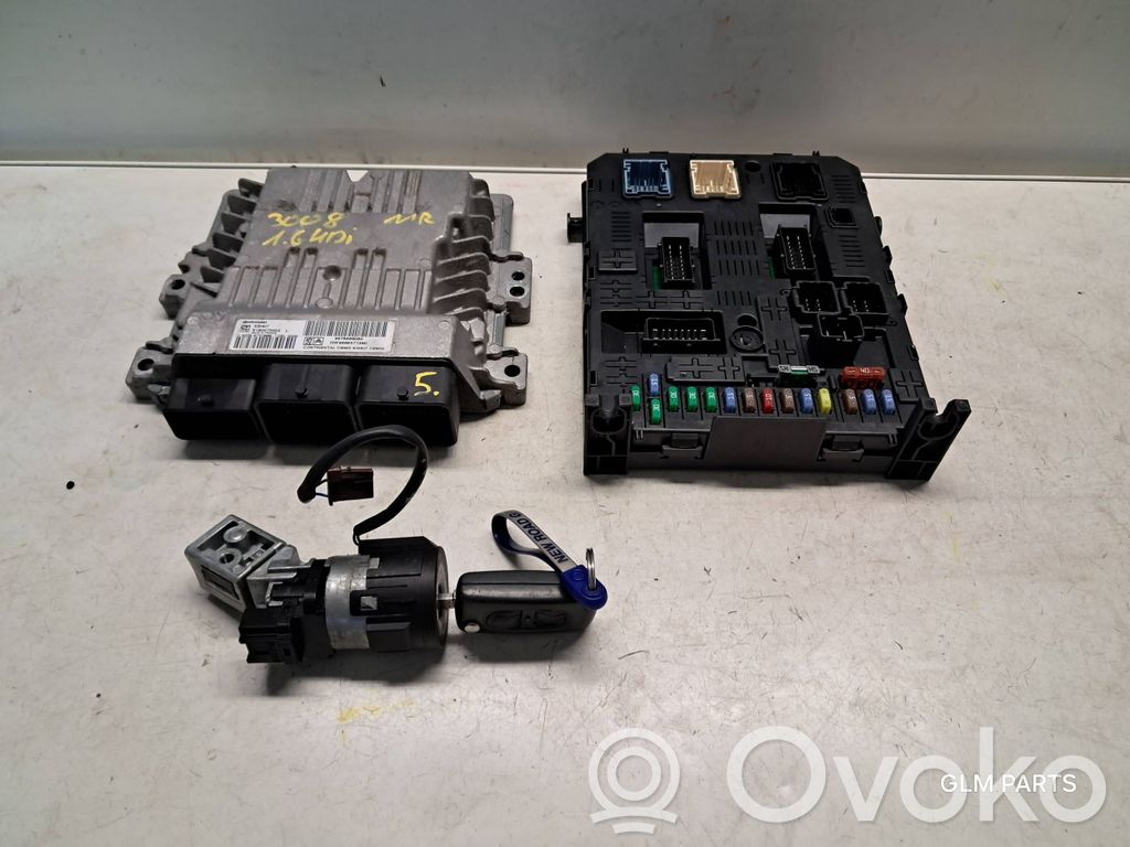 Peugeot 3008 I Engine ECU kit and lock set 