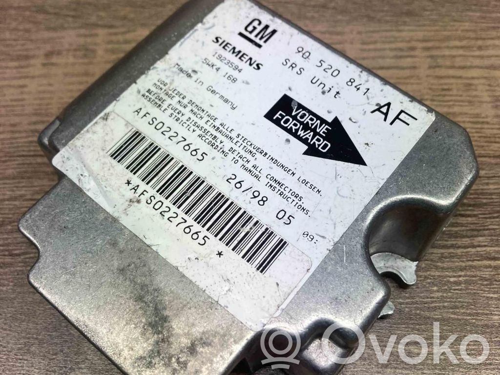 Opel Astra G Sterownik / Moduł Airbag 