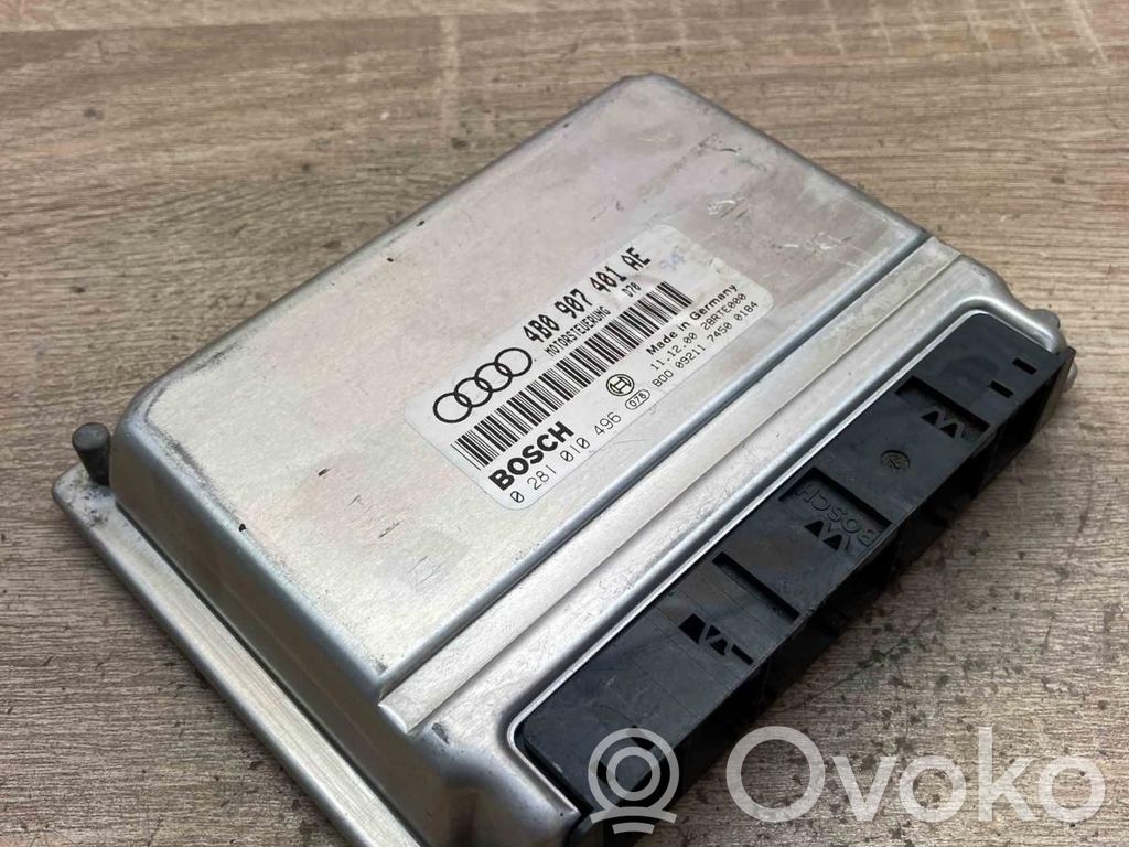 Engine control unit/module ECU   4B0907401AE,0281010496
