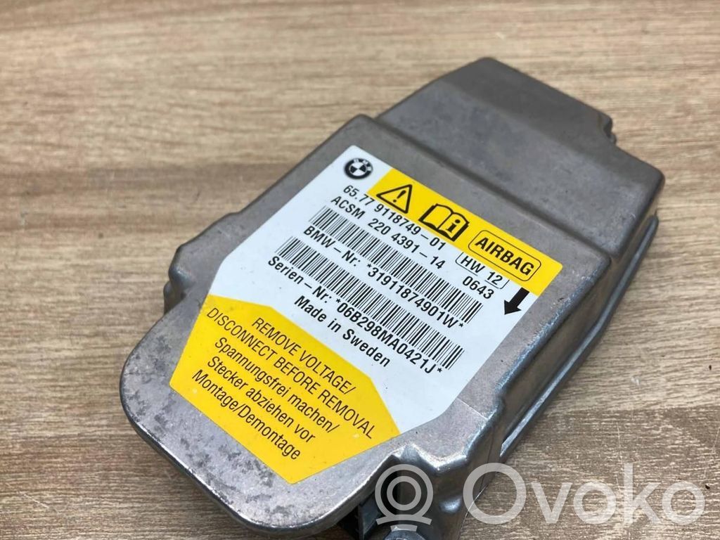 Airbag control unit/module   9118749,220439114
