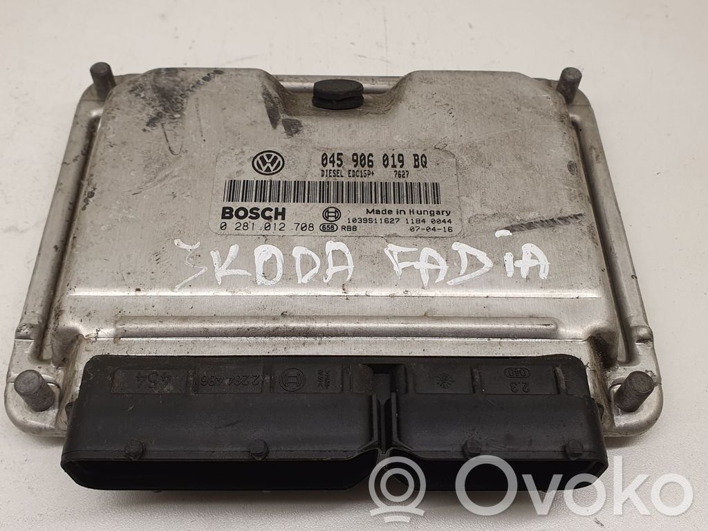 Engine control unit/module ECU   045906019BQ,0281012708