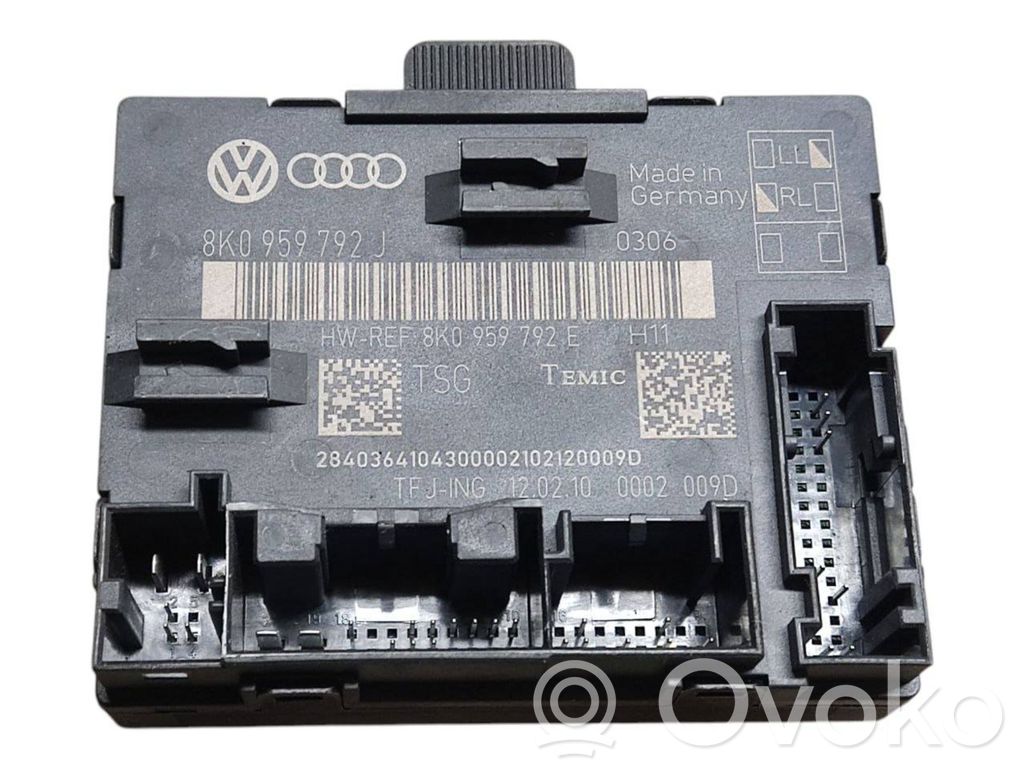 Audi A4 S4 B8 8K Unité de commande module de porte 