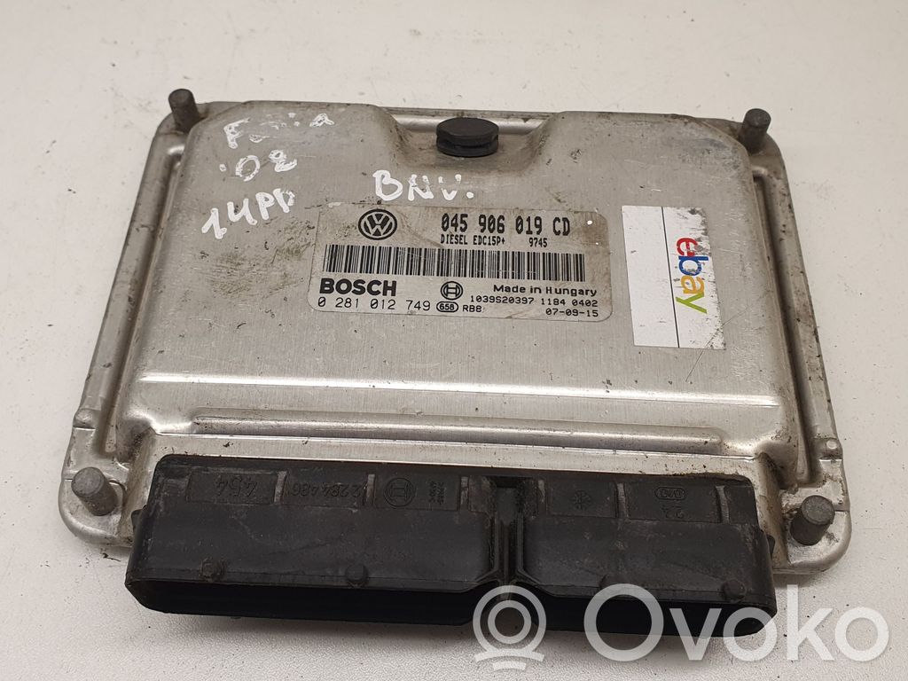Engine control unit/module   045906019CD,0281012749,1039S20397