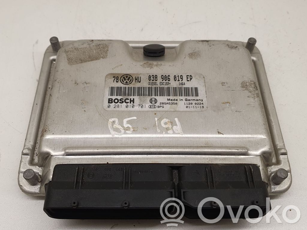 Engine control unit/module ECU   038906019EP,0281010701