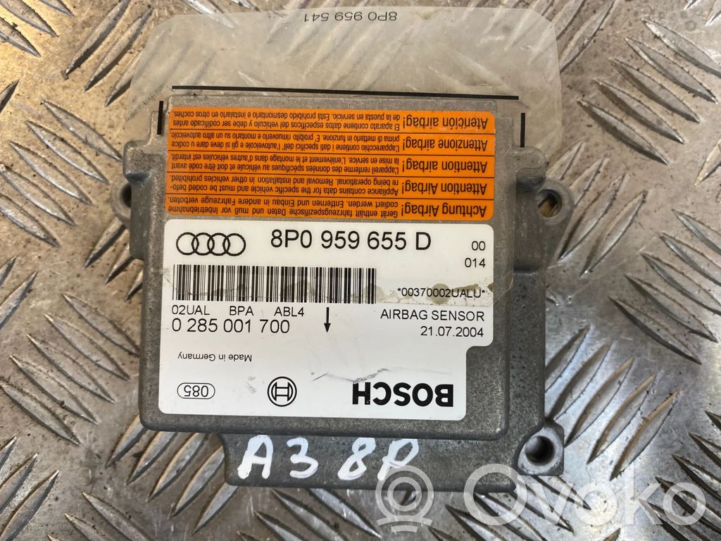Audi A3 S3 8P Module de contrôle airbag 