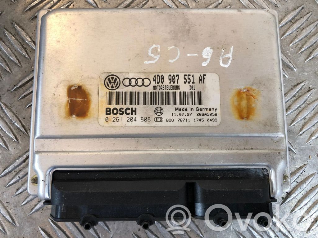 Engine control unit/module   4D0907551AF,26SA5058,0261204808