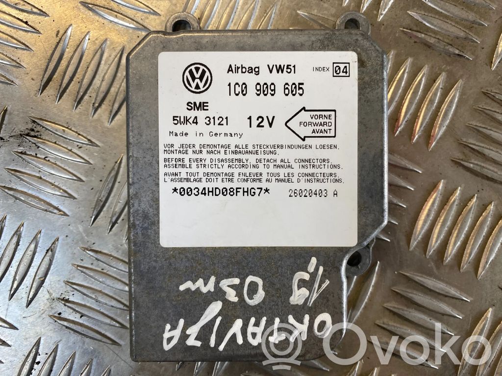 Skoda Octavia Mk1 (1U) Unidad de control/módulo del Airbag 