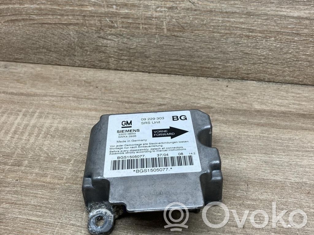 Opel Zafira A Unitate/modul de comandă airbaguri