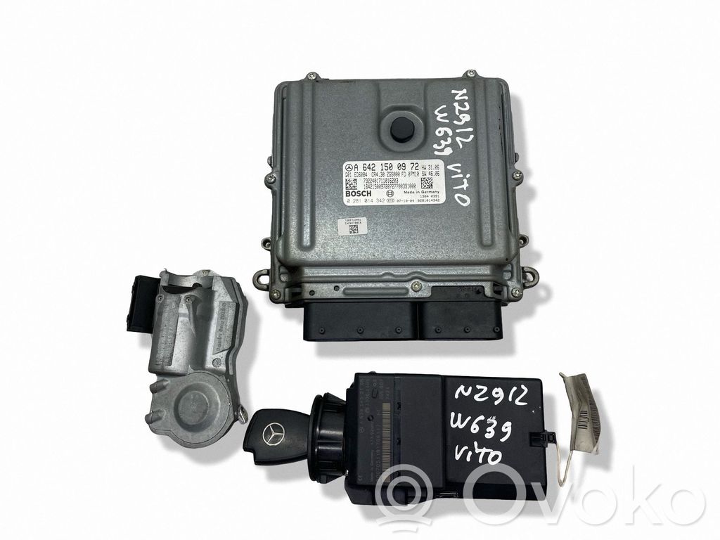 Komputer / Sterownik ECU i komplet kluczy   A6421500972,0281014342