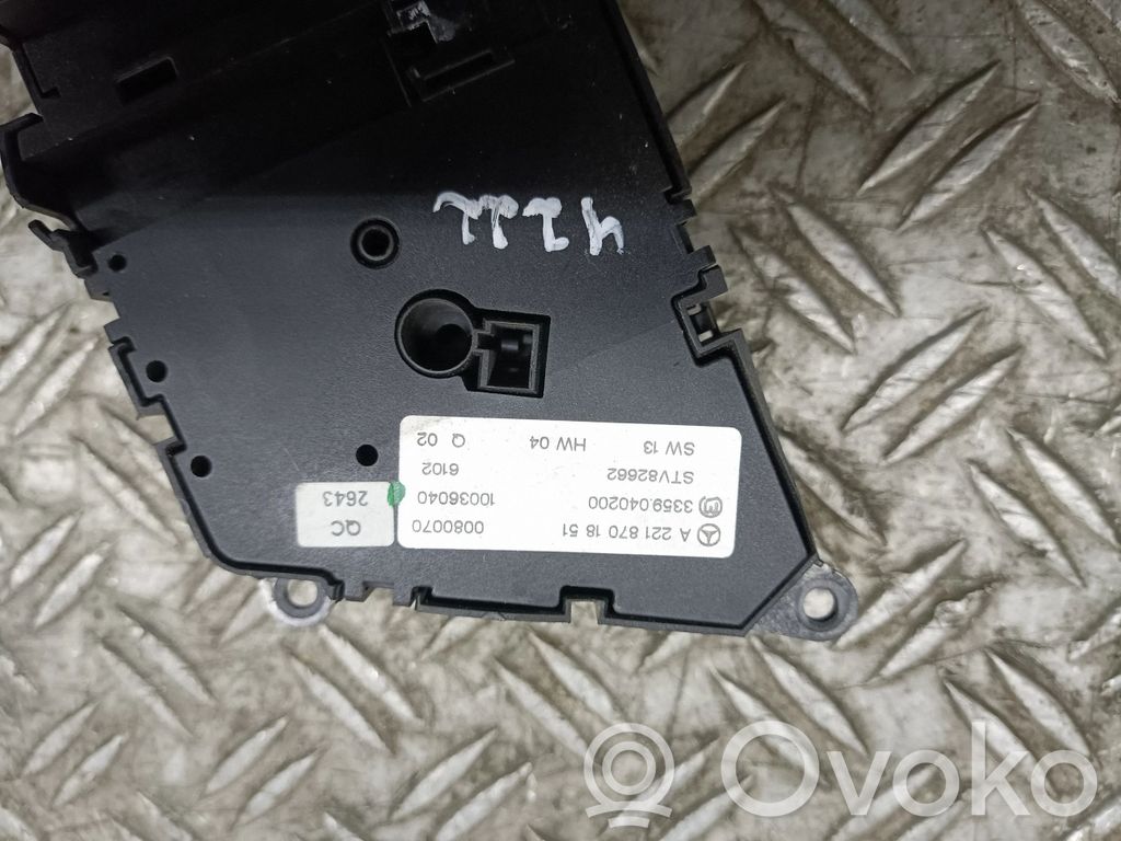 Mercedes-Benz S W221 Interruptor de control del asiento