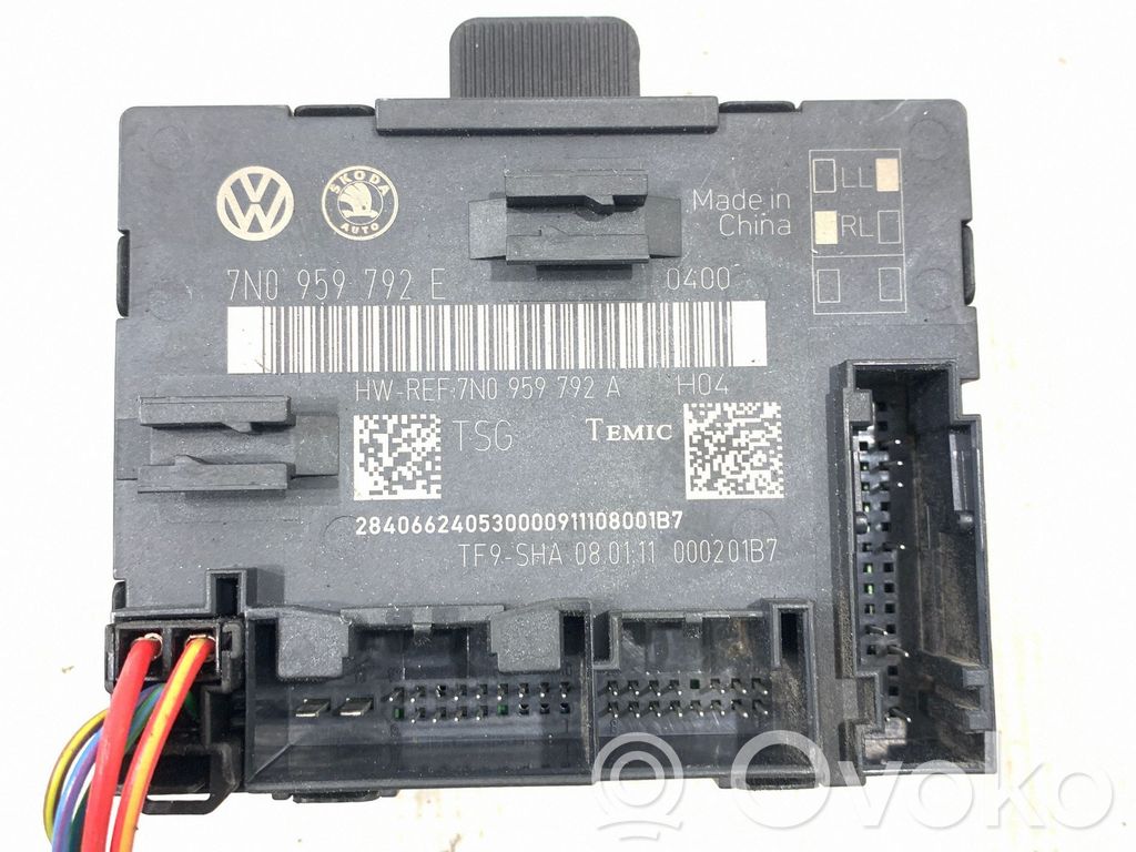 Skoda Yeti (5L) Unidad de control/módulo de la puerta