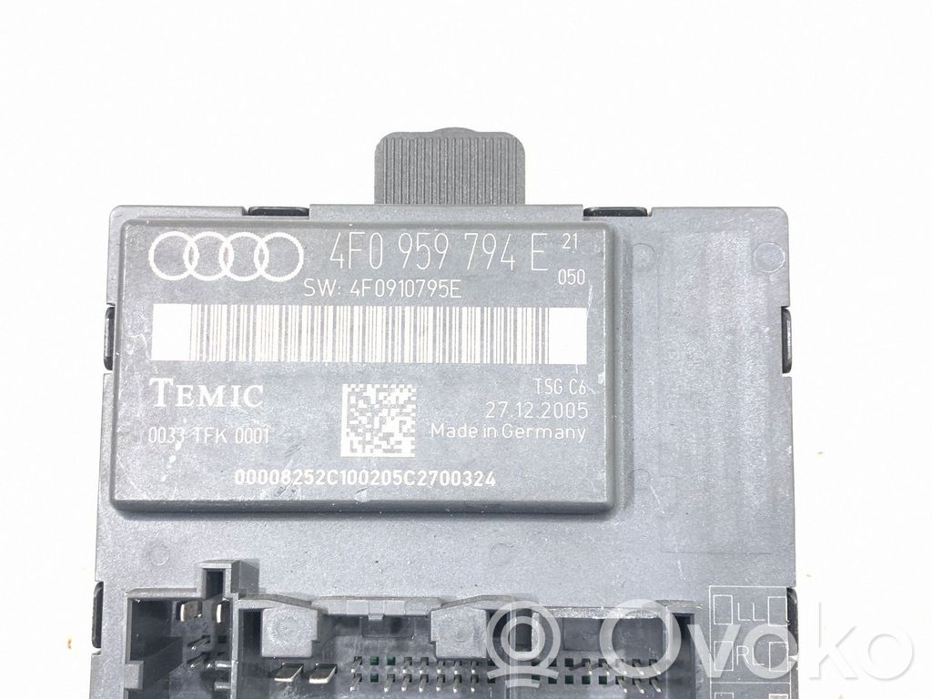 Audi A6 S6 C6 4F Unité de commande module de porte