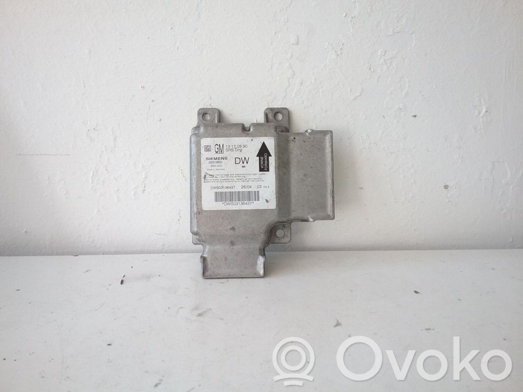 Airbag control unit/module   13170590,330518650,DWS03136437