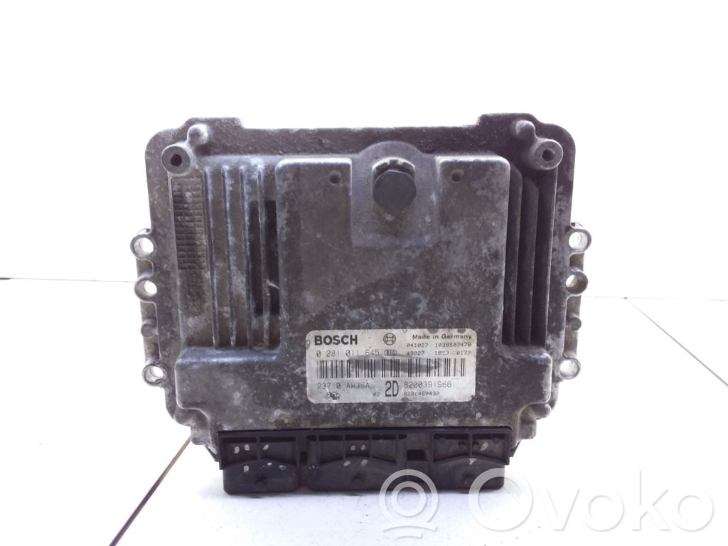 Engine control unit/module   0281011645,23710AW36A,8200391966