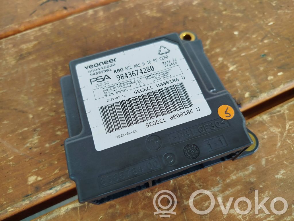 Airbag control unit/module   9843674280