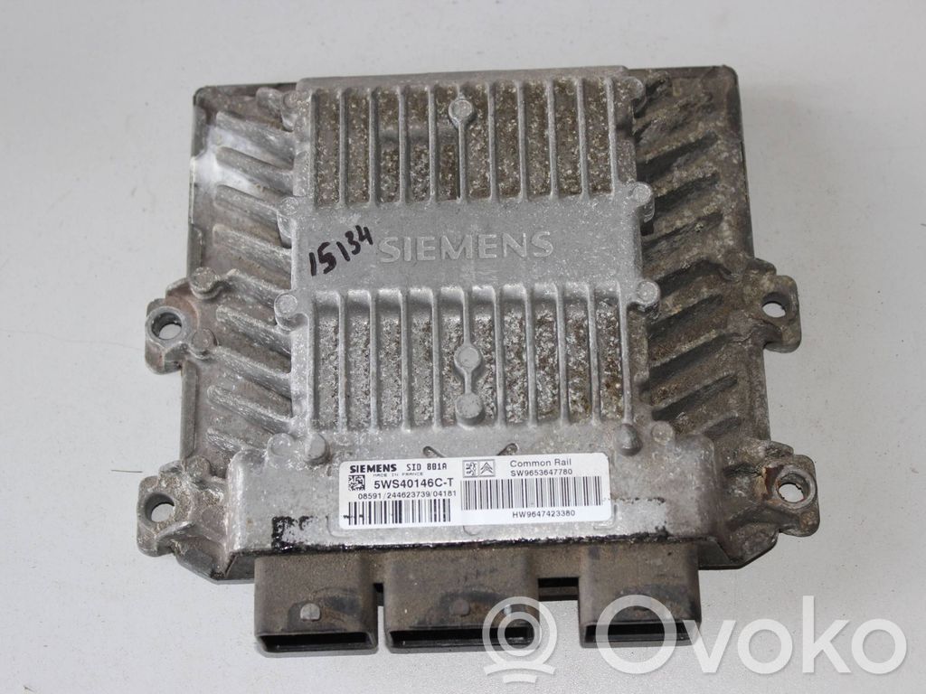 Engine control unit/module   9653647780,5WS40146CT,9647423380