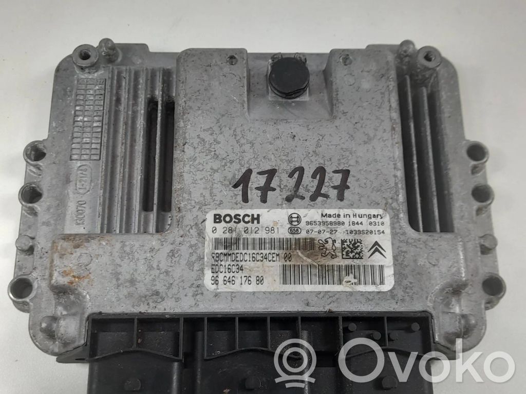 Citroen C4 Grand Picasso Engine control unit/module 