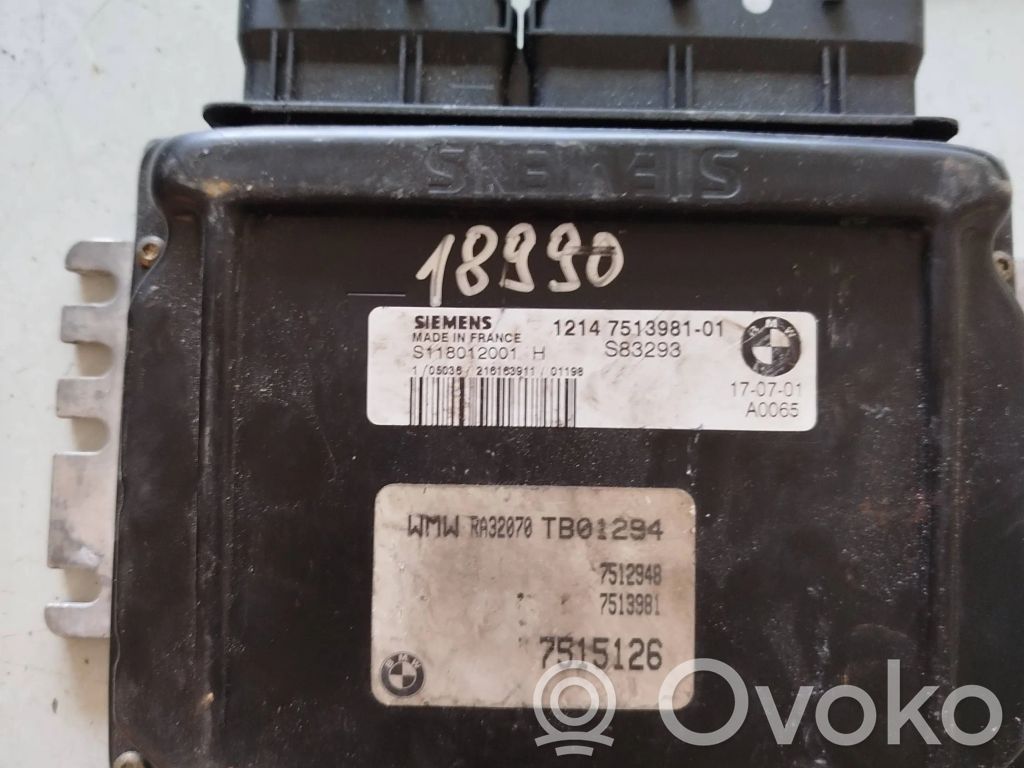Mini One - Cooper R50 - 53 Engine control unit/module 