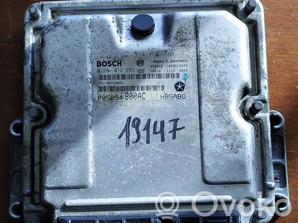Chrysler Grand Voyager V Engine control unit/module 