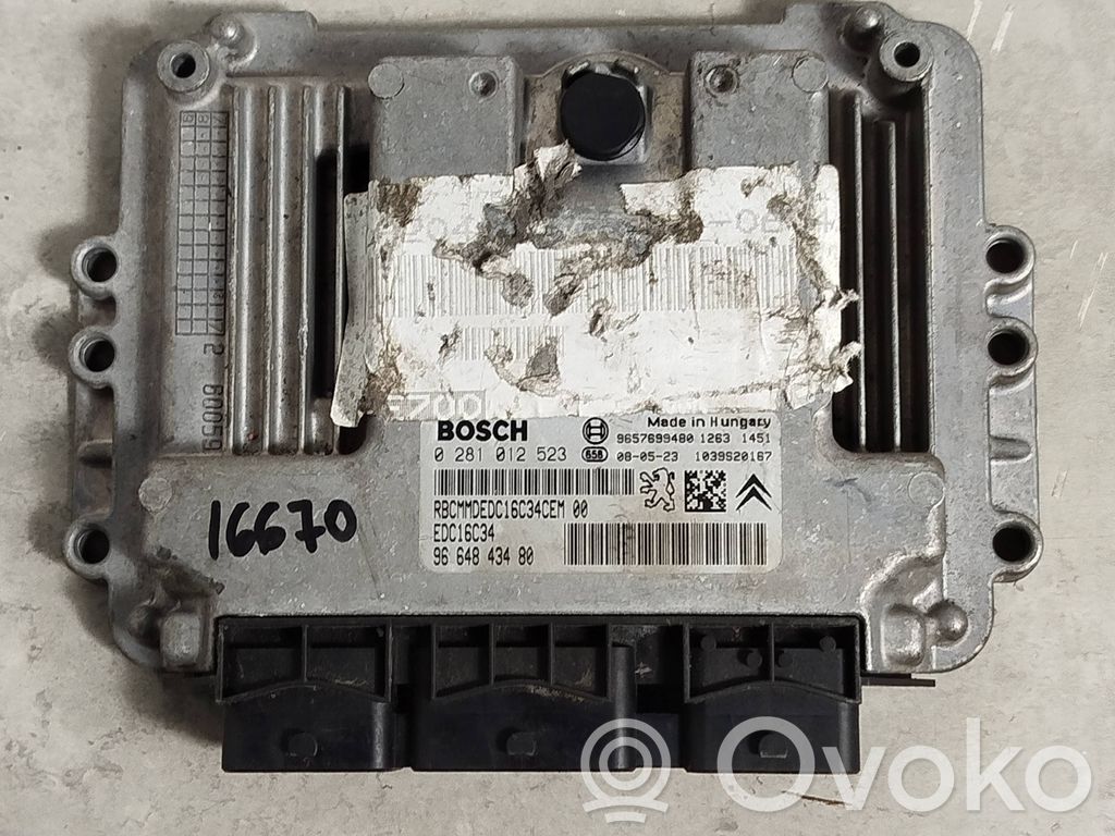 Peugeot 207 Engine control unit/module 