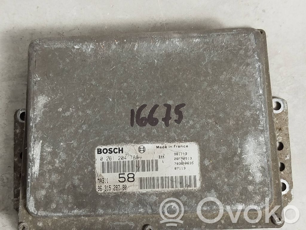 Peugeot 206 Engine control unit/module 