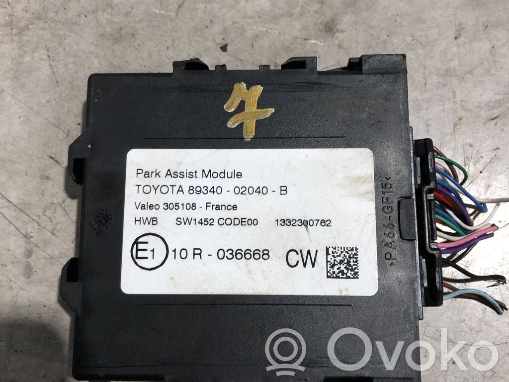 Toyota Auris E180 Unitate/modul de comandă parcare PDC 