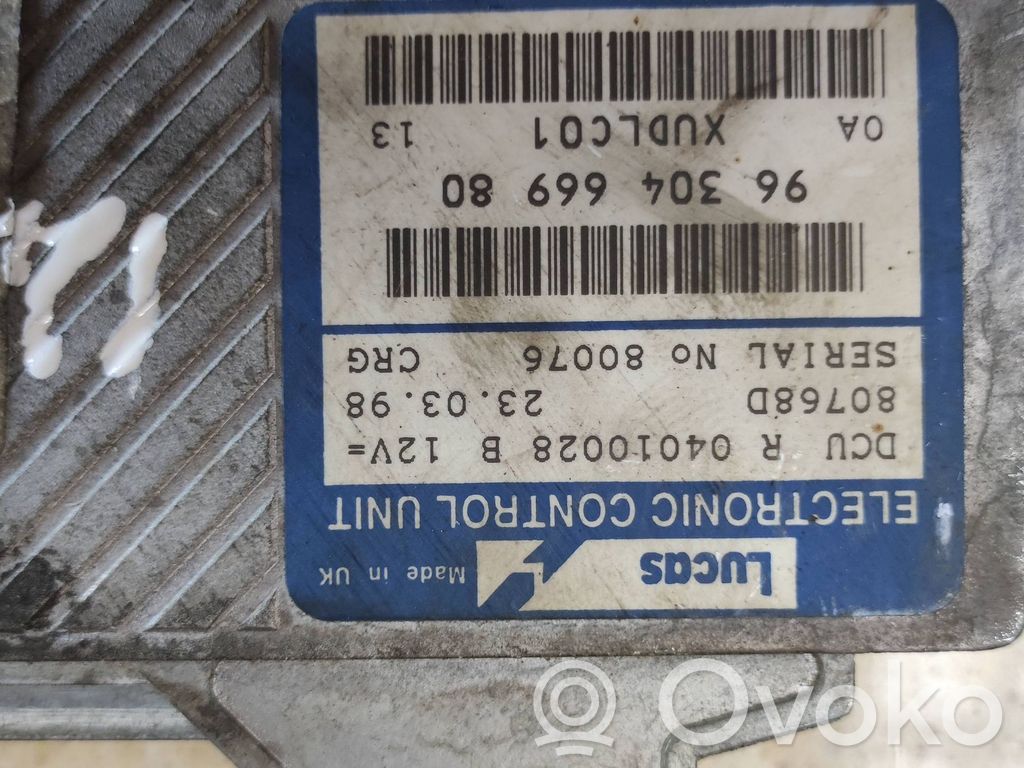 Engine control unit/module   9630466980,80768D,04010028B