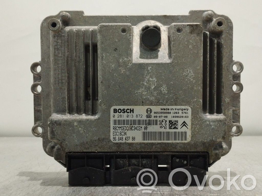 Moottorin ohjainlaite/moduuli   9664843780,0281013872,9653958980,EDC16C34